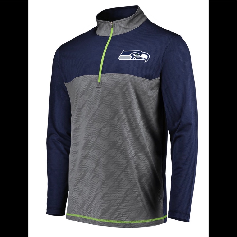 NFL Seattle Seahawks Striped Geo half zip